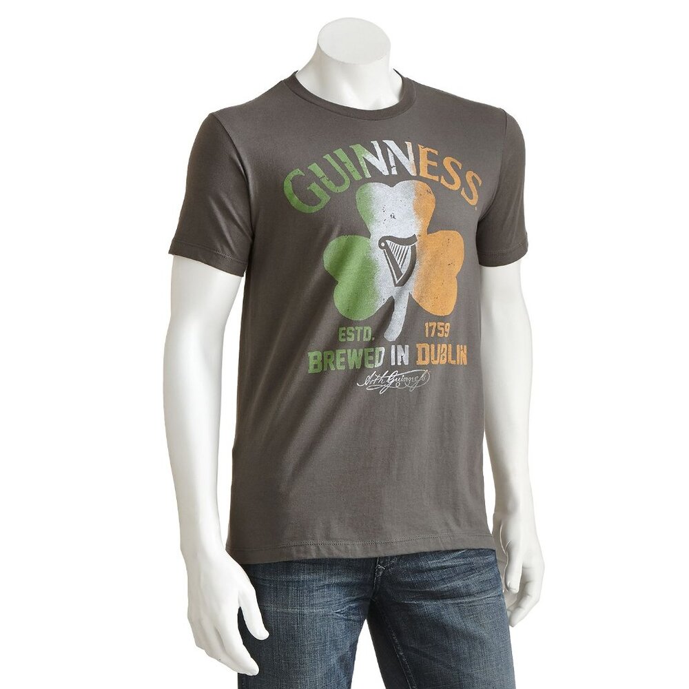 New! Guinness Beer Irish Flag Shamrock T-Shirt